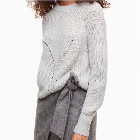 Aritzia Wilfred Serment Merino Wool Sweater in Grey Sz XXS - Picture 1 of 11